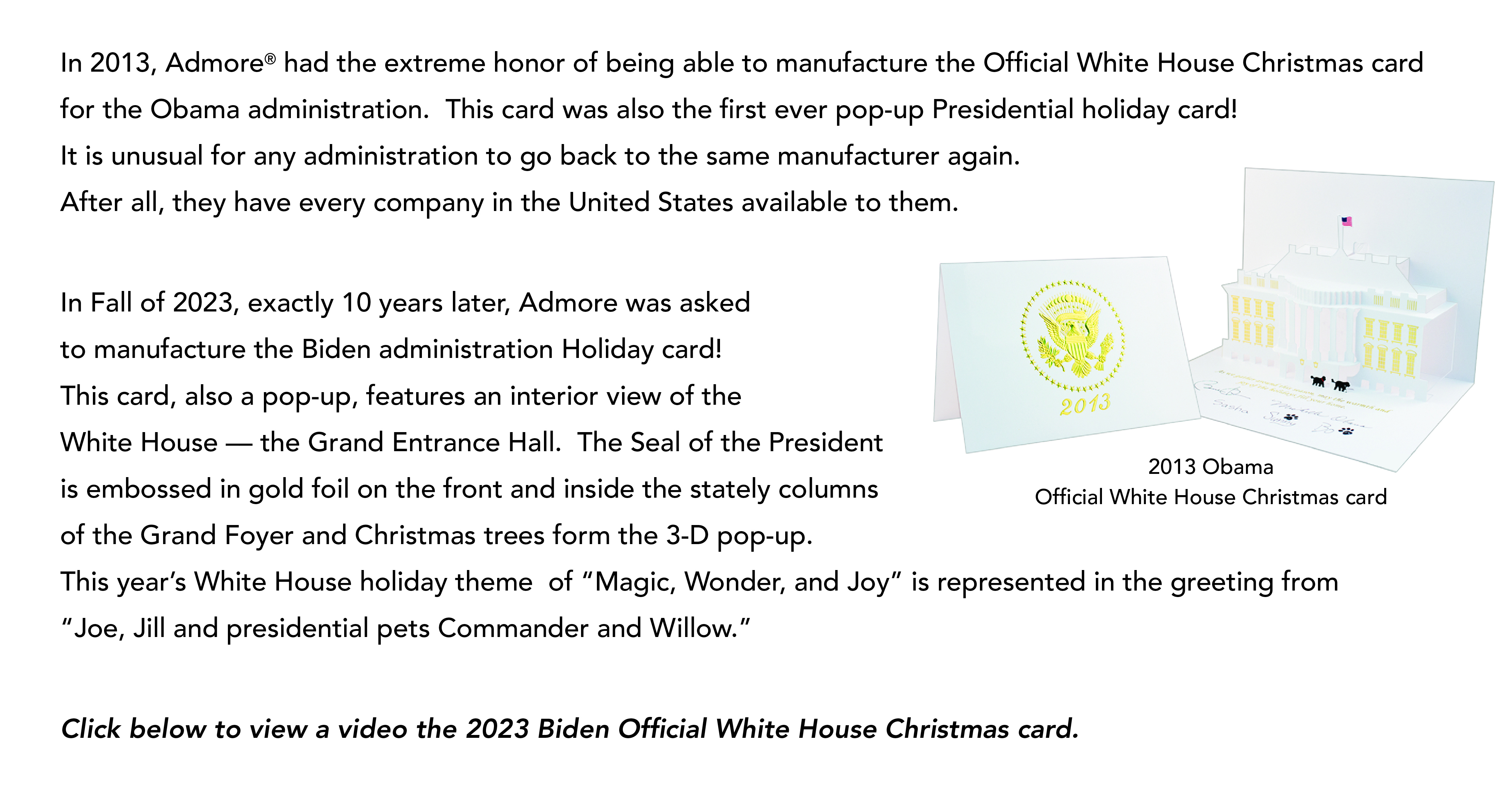 2023 White House Card